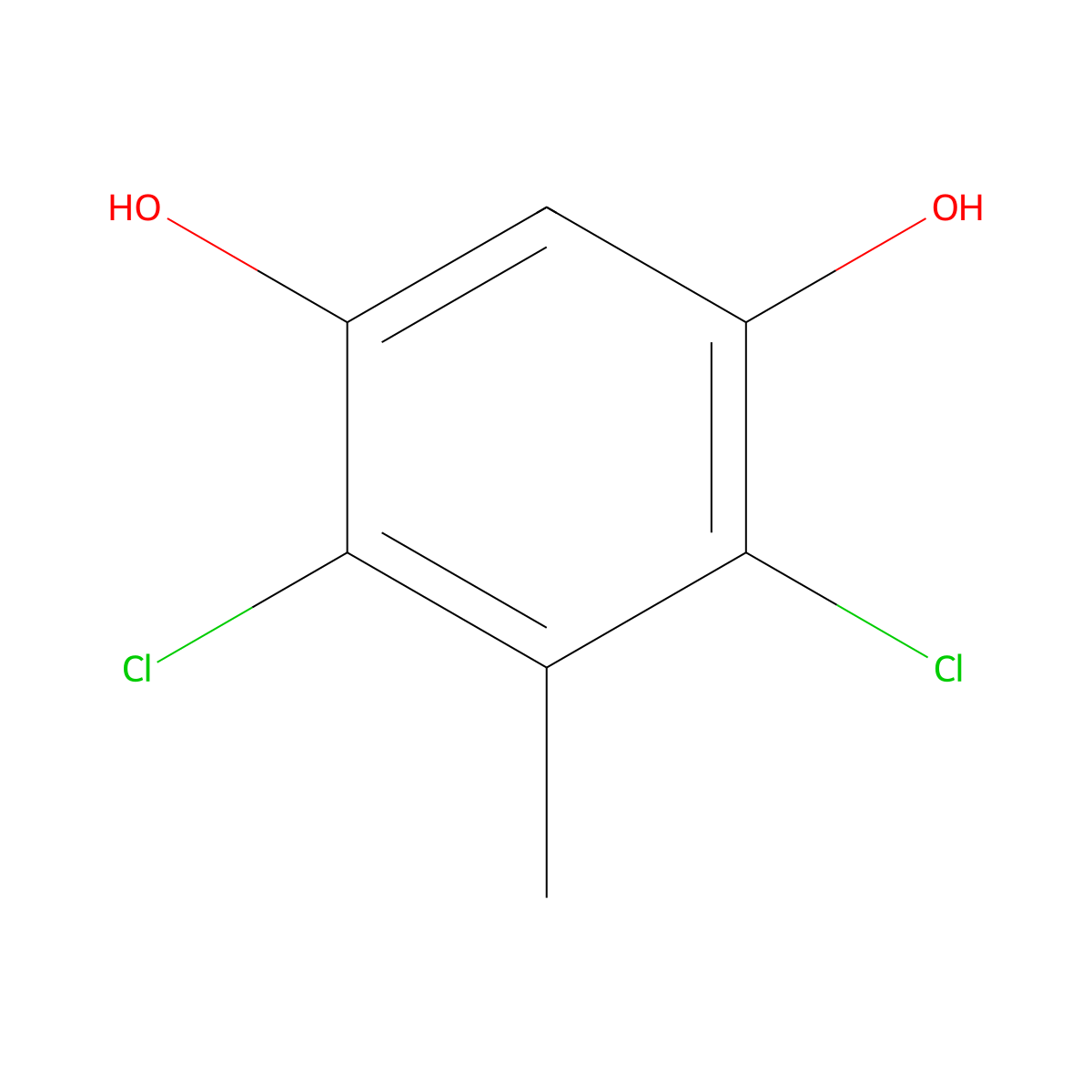 Dichloroorcinol molecular structure, CAS 63992-61-0