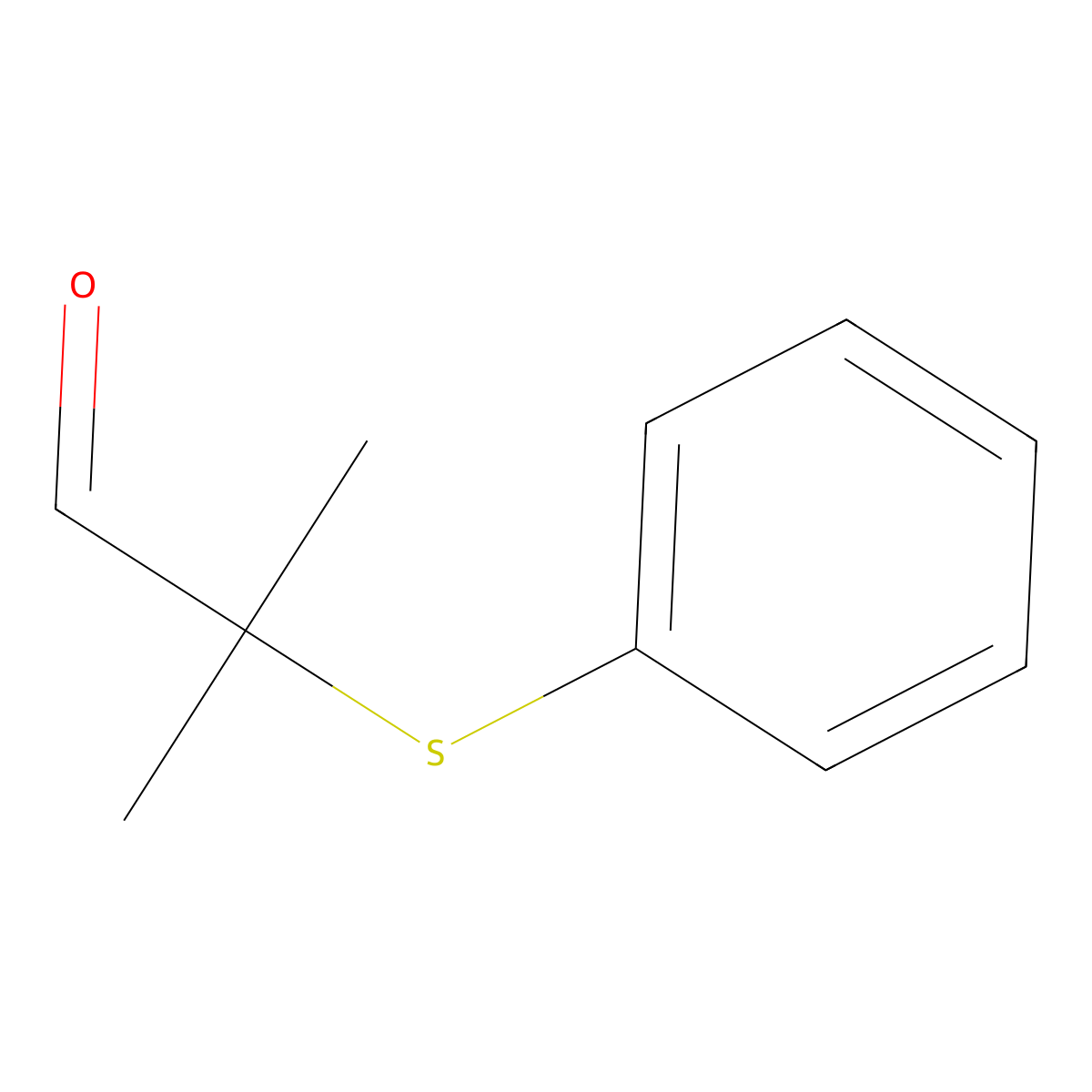 2-Methyl-2-(Phenylsulfanyl)Propanal molecular structure, CAS 63996-66-7