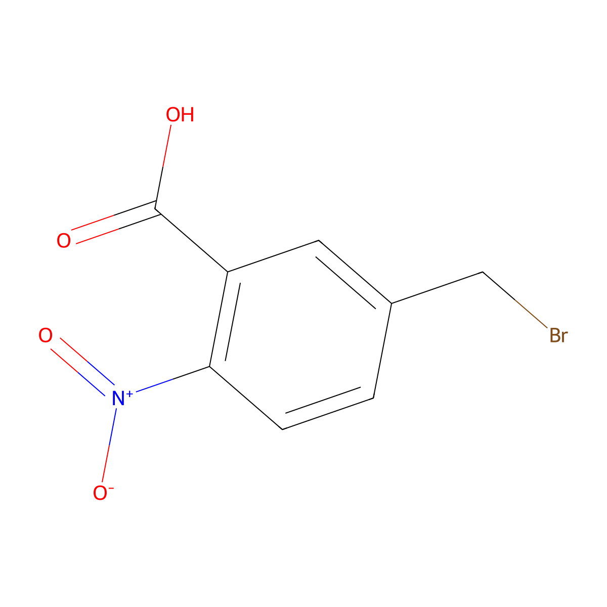 5-(Bromomethyl)-2-nitrobenzoic acid molecular structure, CAS 63999-90-6