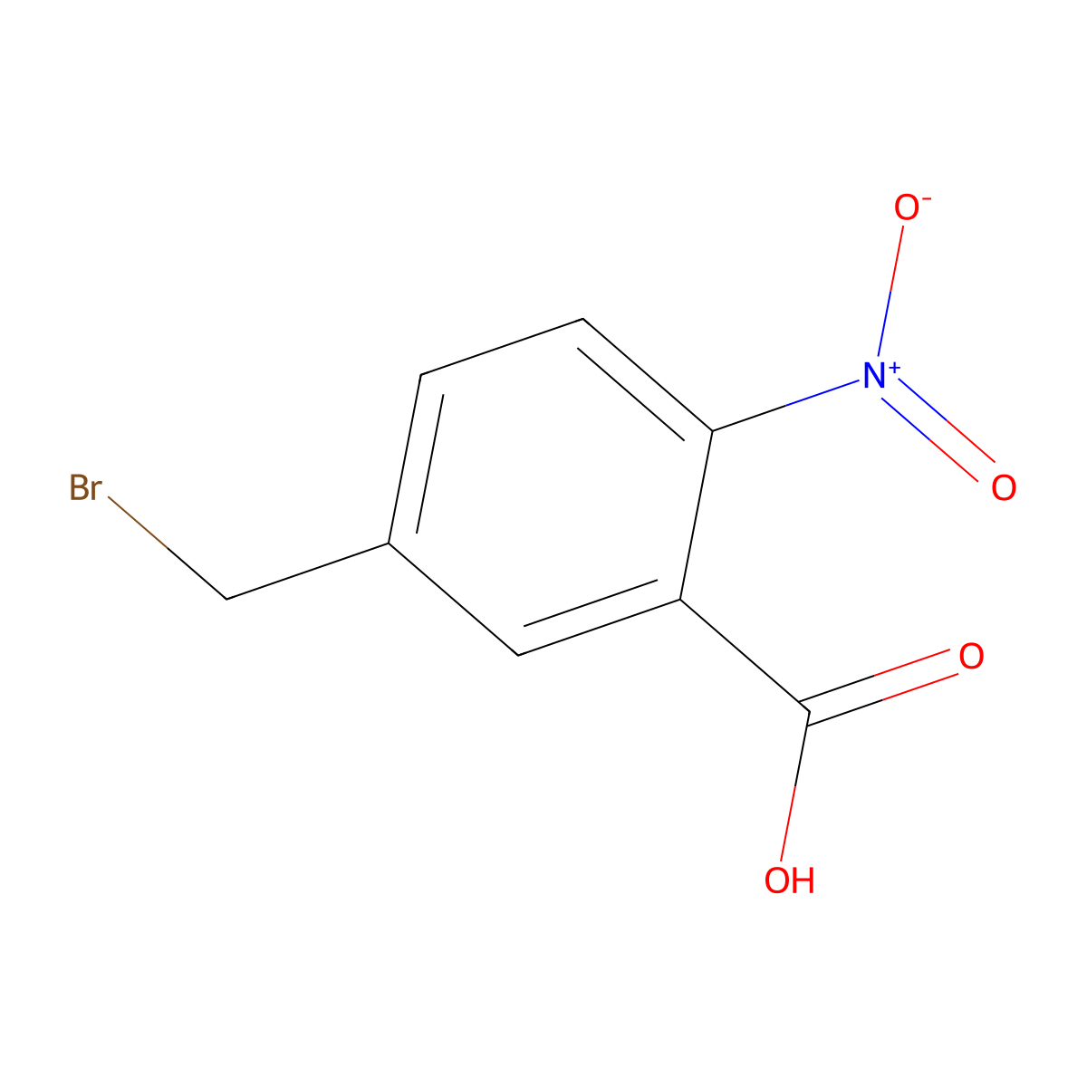 5-(Bromomethyl)-2-nitrobenzoic acid molecular structure, CAS 63999-90-6