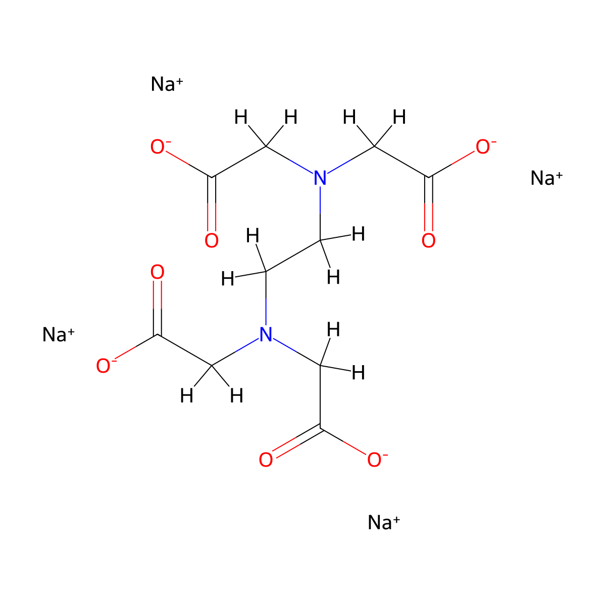 Edetate Sodium molecular structure, CAS 64-02-8