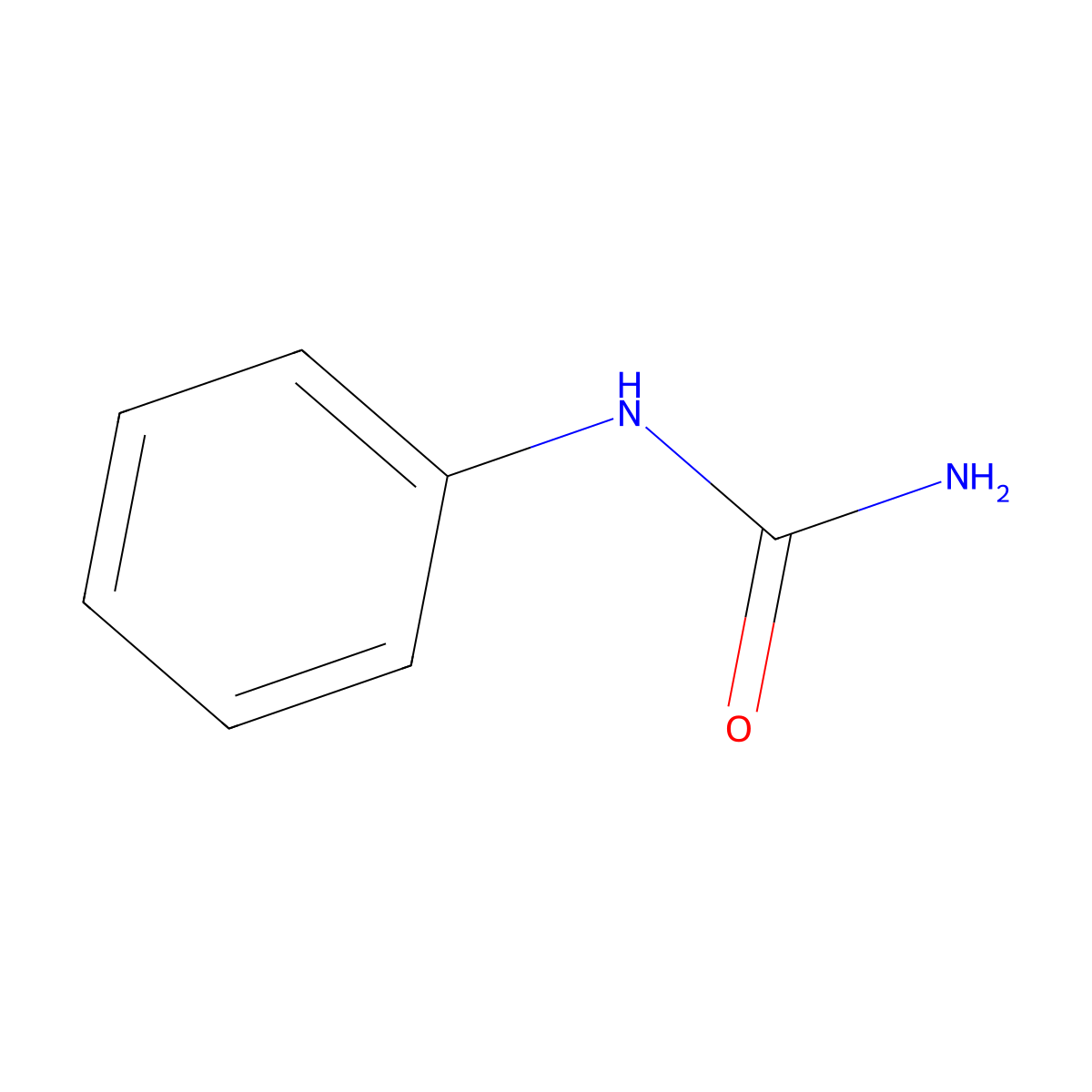 Phenylurea molecular structure, CAS 64-10-8
