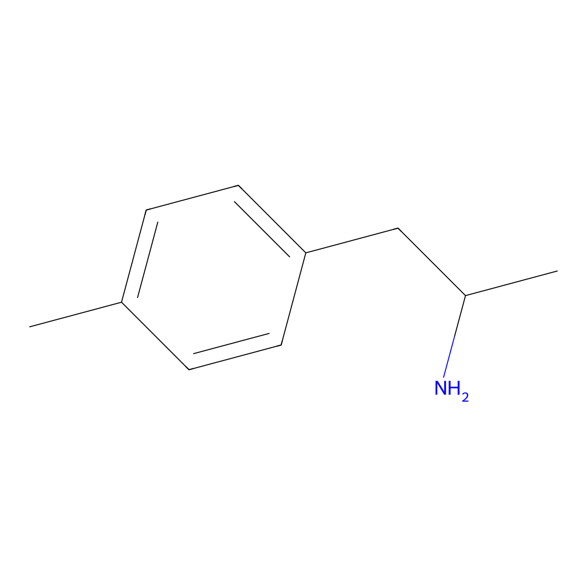 1-(4-Methylphenyl)propane-2-amine molecular structure, CAS 64-11-9
