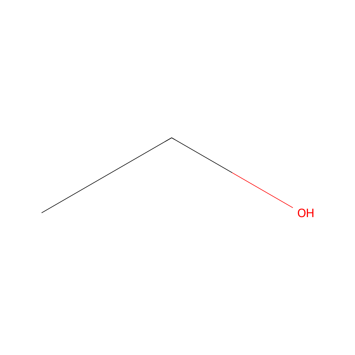 Ethanol molecular structure, CAS 64-17-5