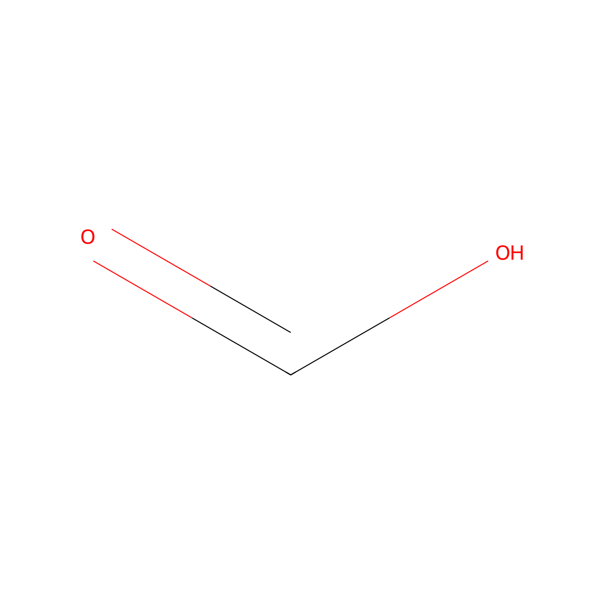 Formic Acid molecular structure, CAS 64-18-6
