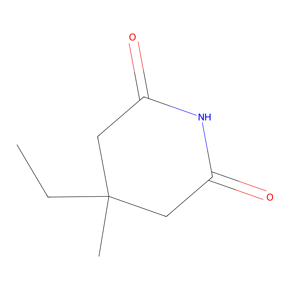 Bemegride molecular structure, CAS 64-65-3