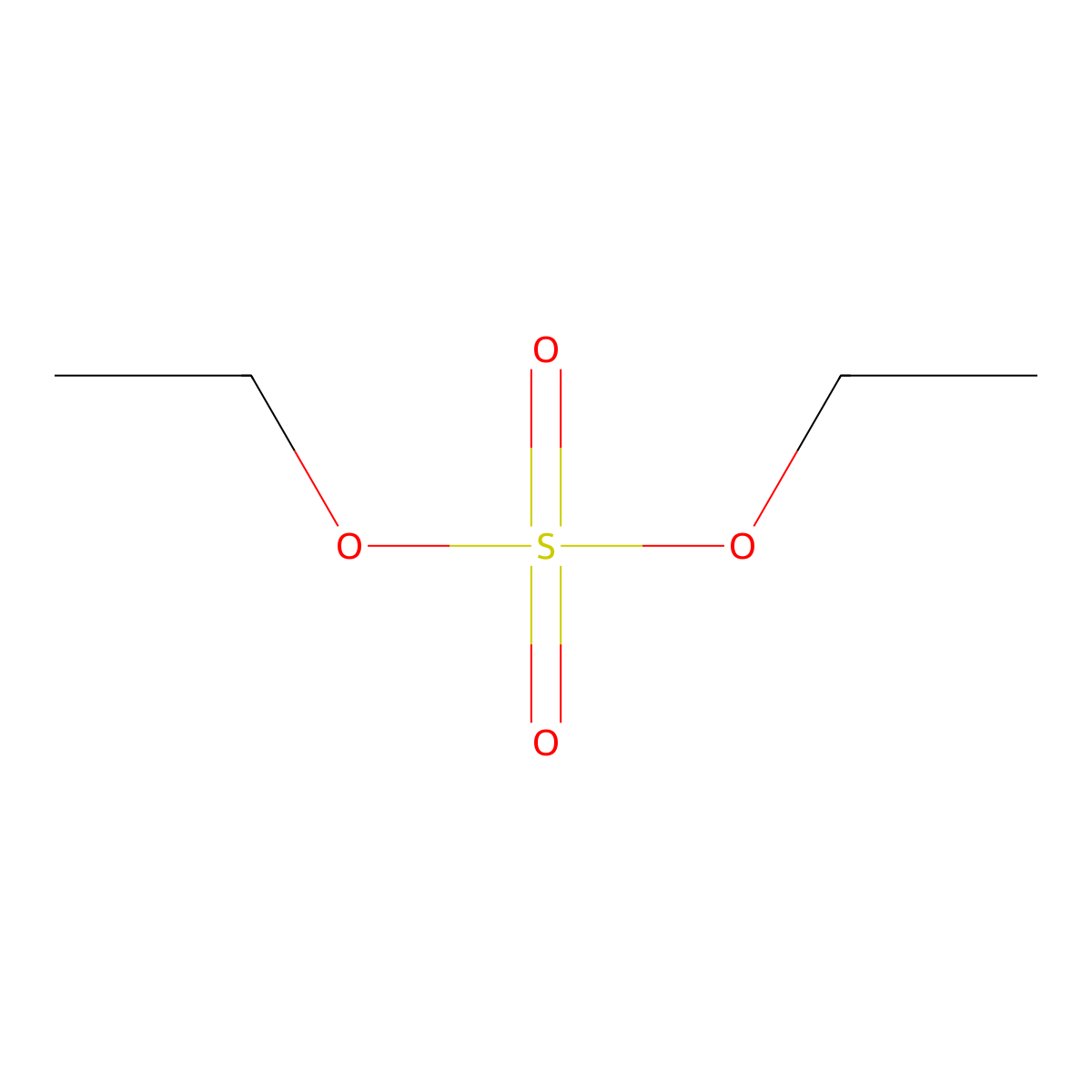 Diethyl Sulfate molecular structure, CAS 64-67-5