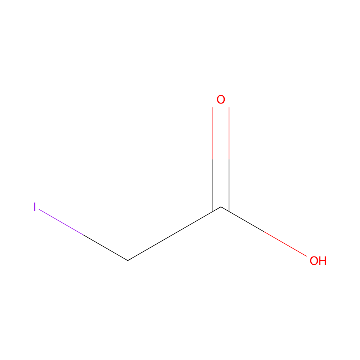 Iodoacetic Acid molecular structure, CAS 64-69-7