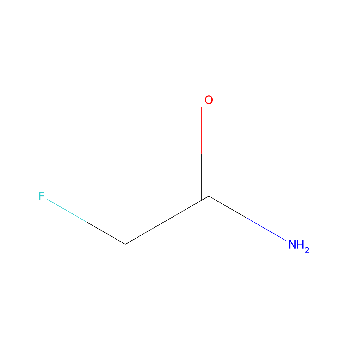 Fluoroacetamide molecular structure, CAS 640-19-7