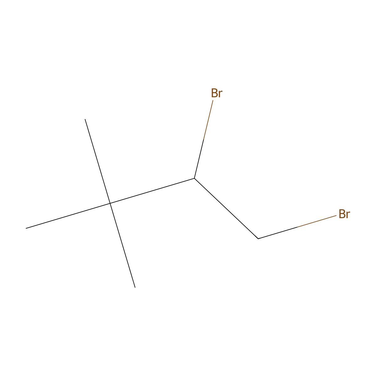 1,2-Dibromo-3,3-dimethylbutane molecular structure, CAS 640-21-1