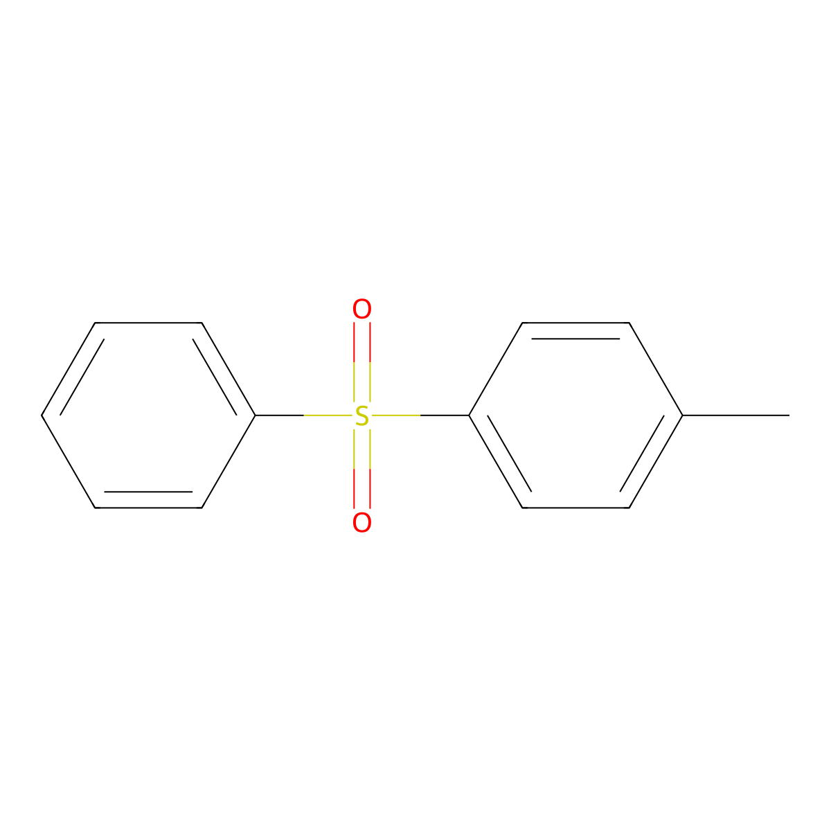 Benzene, 1-methyl-4-(phenylsulfonyl)- molecular structure, CAS 640-57-3