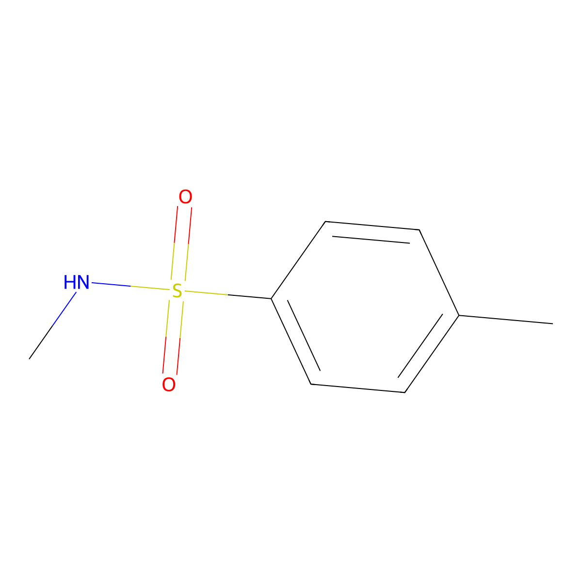 N-Methyl-p-toluenesulfonamide molecular structure, CAS 640-61-9