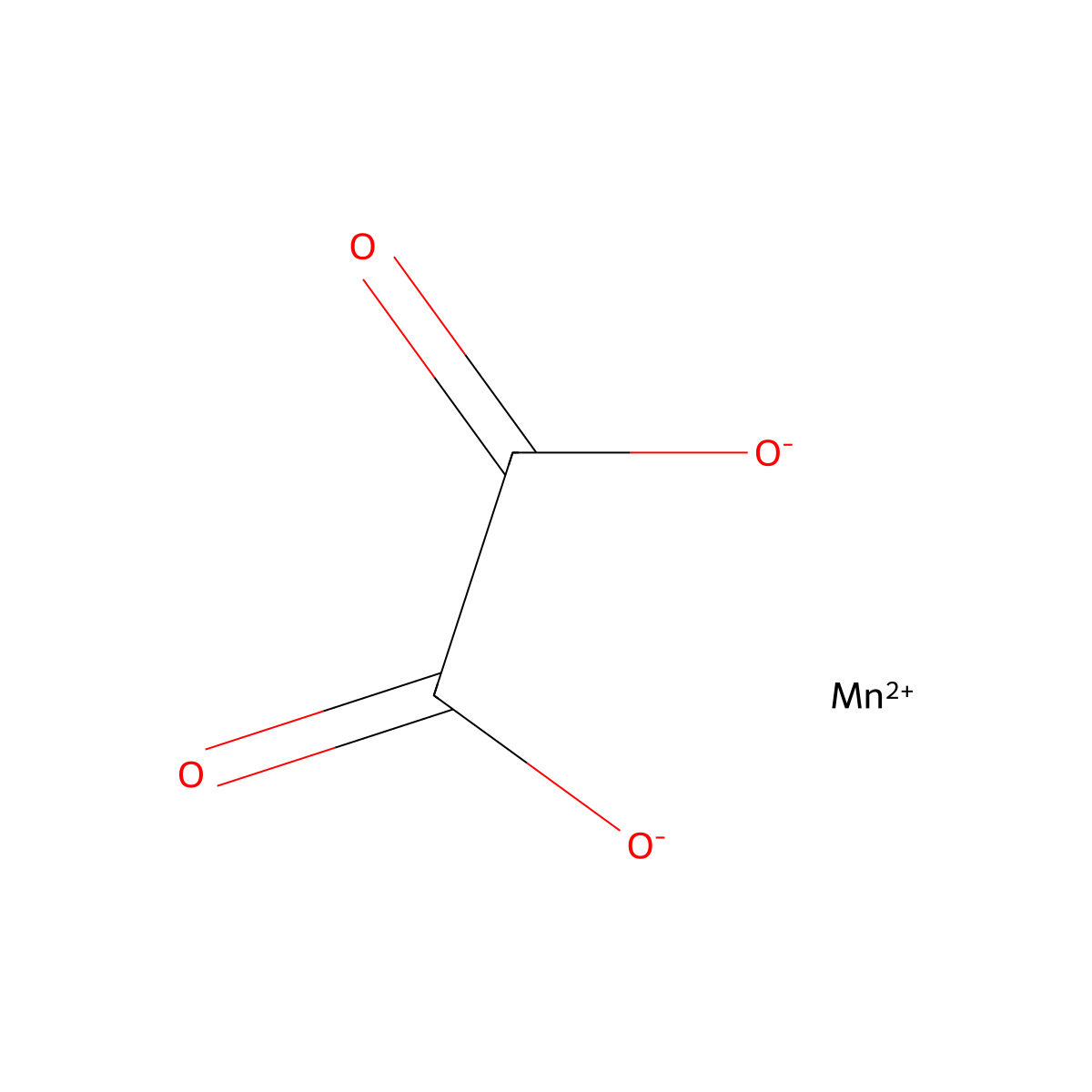 Manganese oxalate molecular structure, CAS 640-67-5