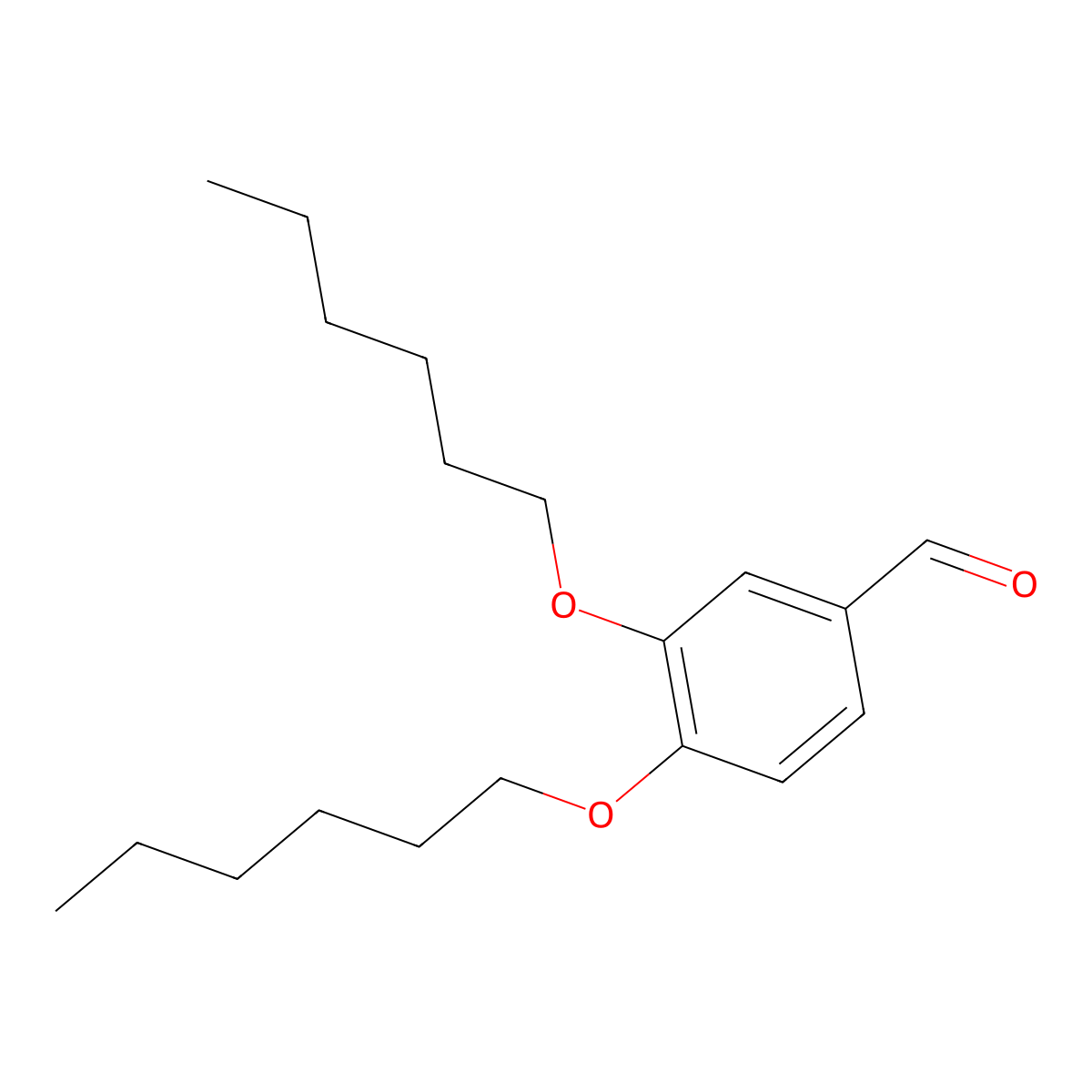 3,4-Dihexyloxybenzaldehyde molecular structure, CAS 64000-53-9