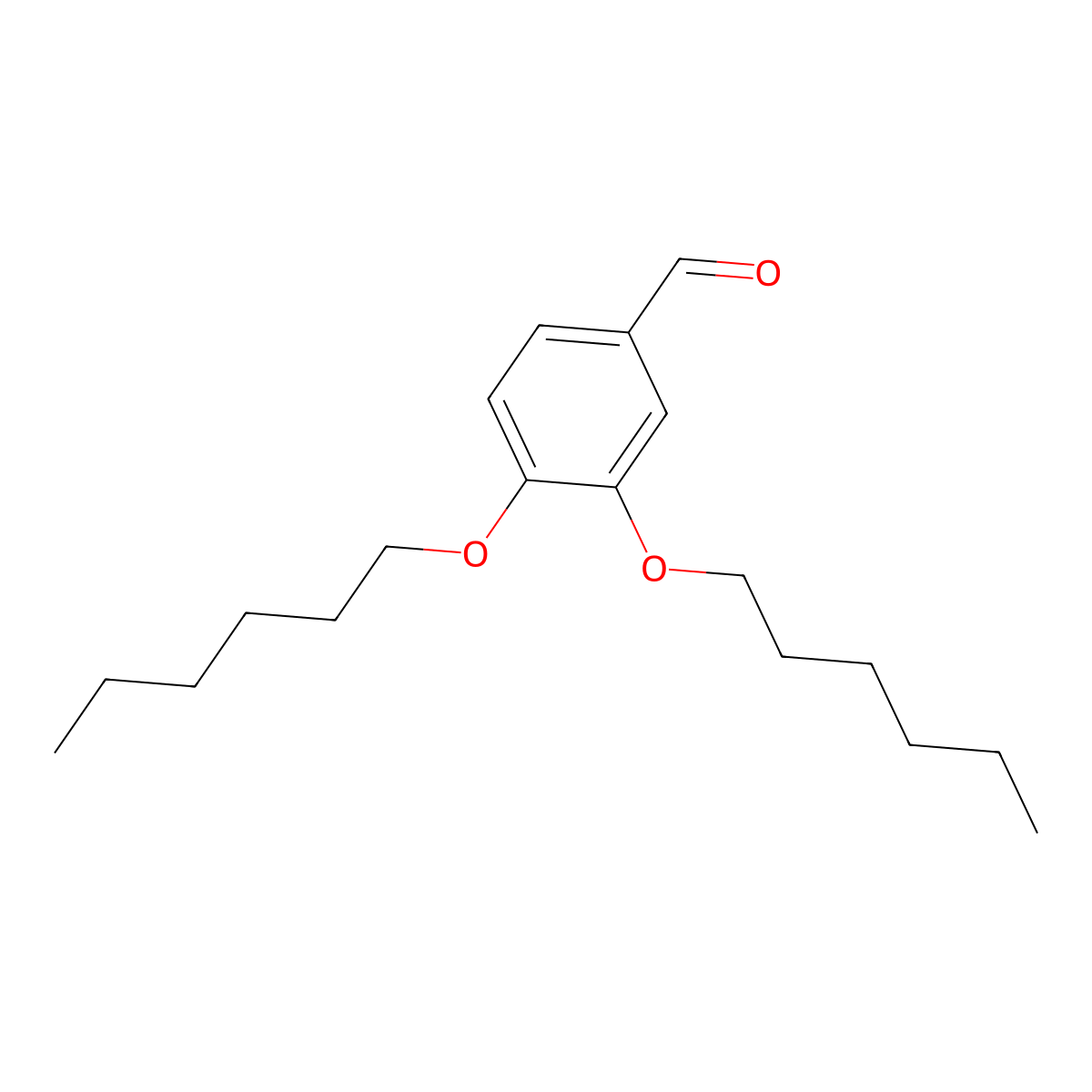 3,4-Dihexyloxybenzaldehyde molecular structure, CAS 64000-53-9