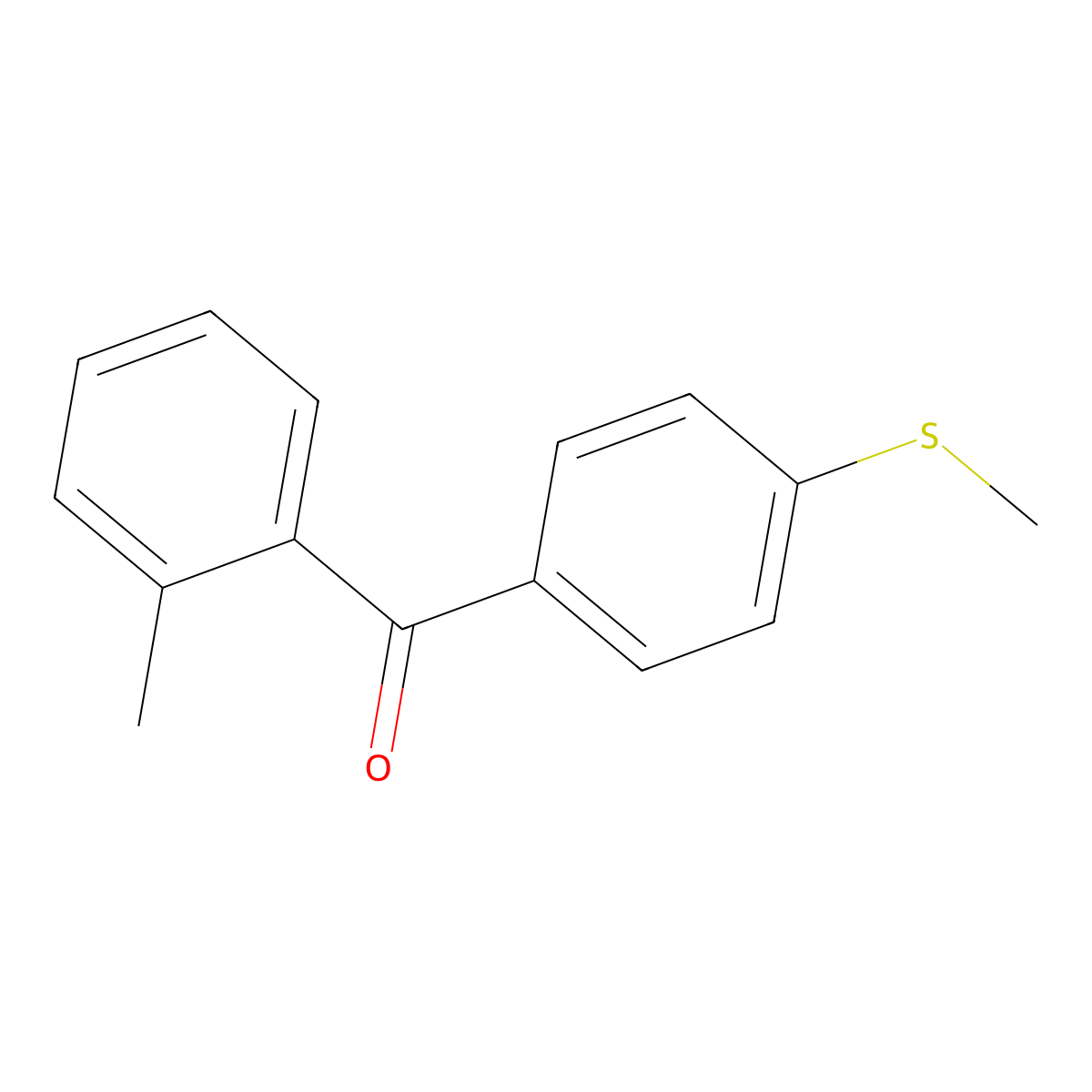 (2-Methylphenyl)[4-(methylsulfanyl)phenyl]methanone molecular structure, CAS 64000-69-7