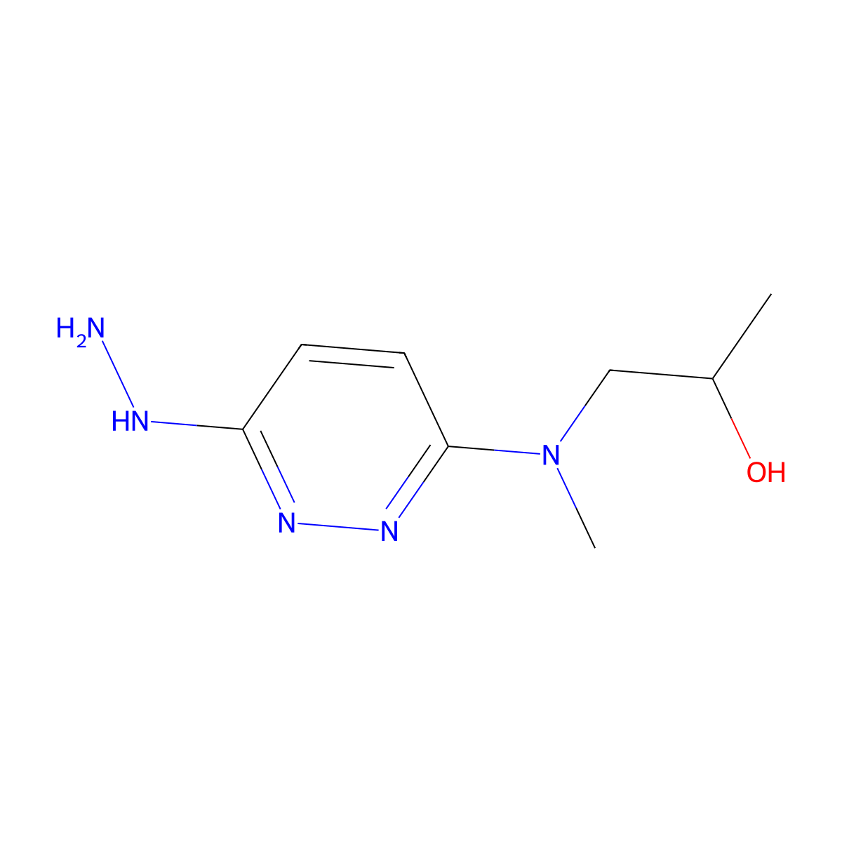 Pildralazine molecular structure, CAS 64000-73-3