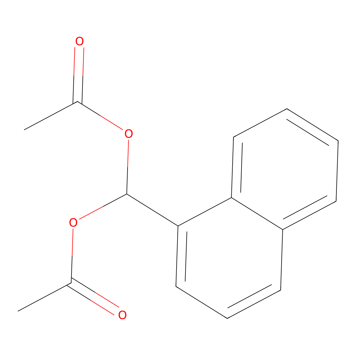 Naphthalen-1-ylmethanediyl diacetate molecular structure, CAS 64002-53-5