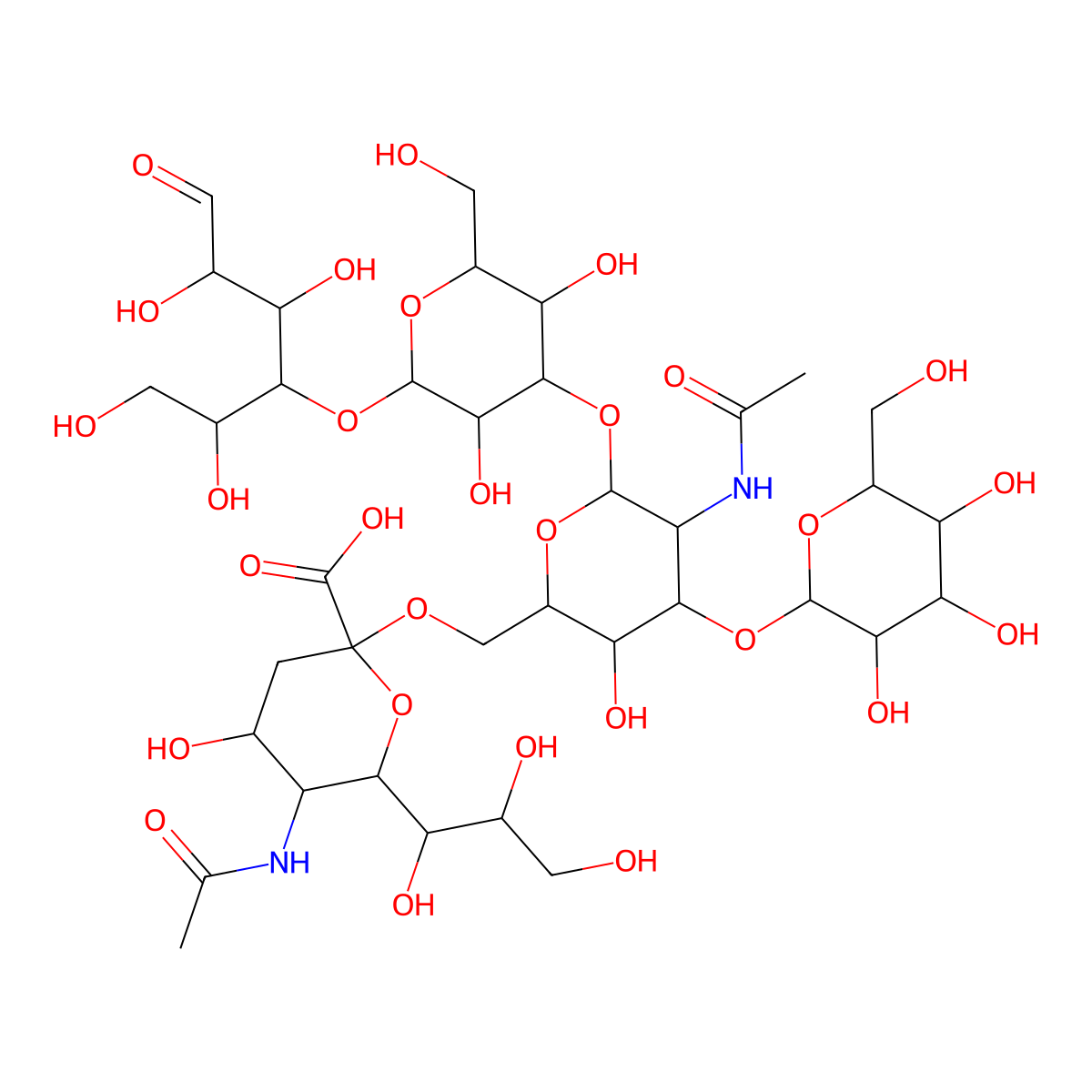 Sialyllacto-N-tetraose b molecular structure, CAS 64003-54-9