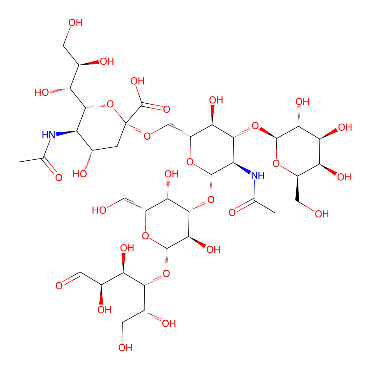 Sialyllacto-N-tetraose b molecular structure, CAS 64003-54-9