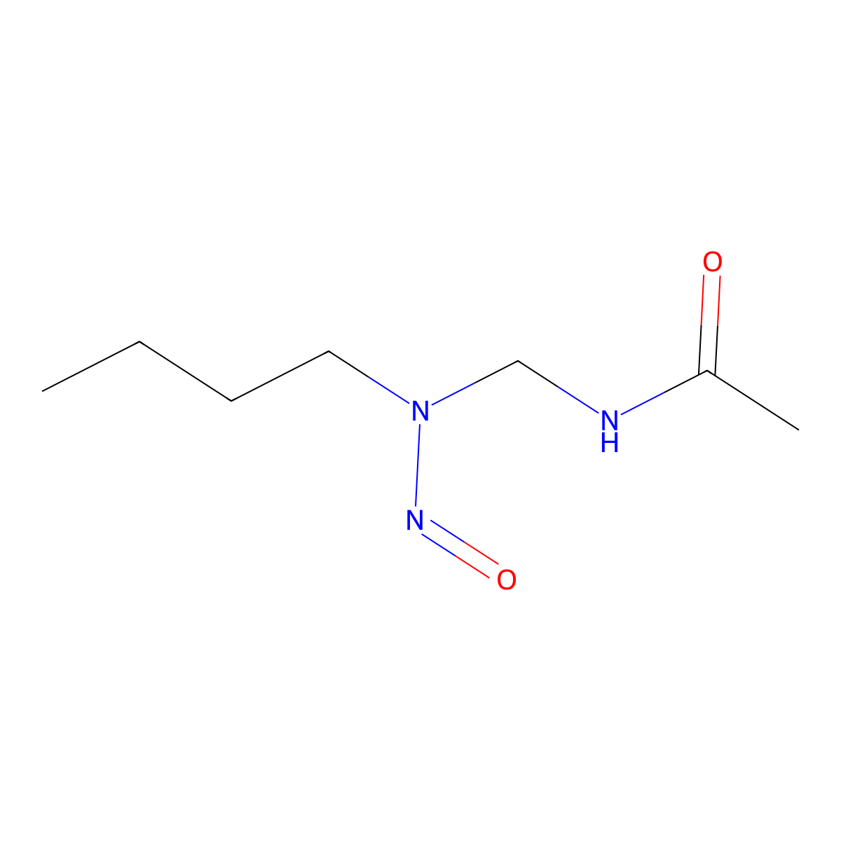Acetamide, N-((butylnitrosoamino)methyl)- molecular structure, CAS 64005-58-9