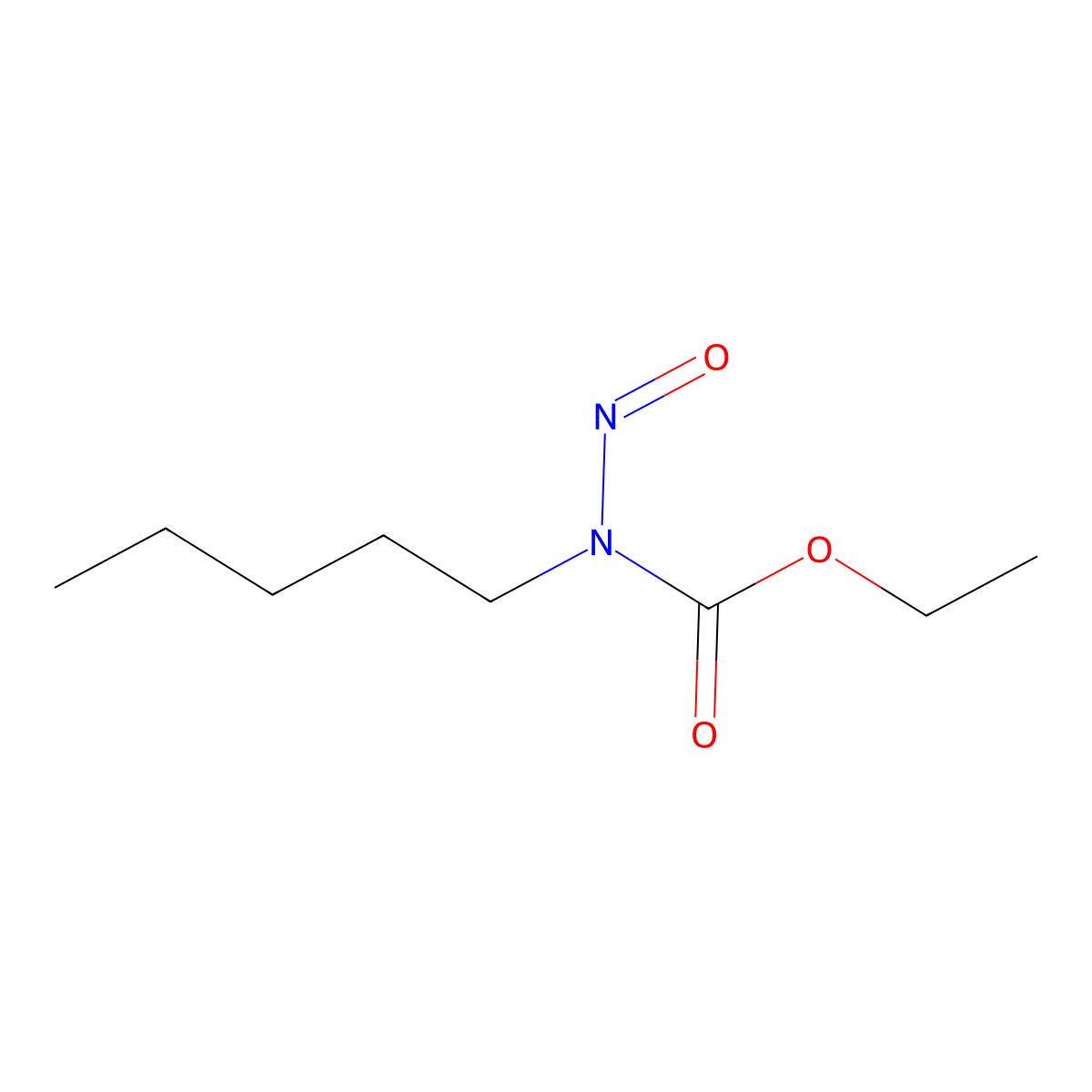 N-amyl-N-nitrosourethane molecular structure, CAS 64005-62-5
