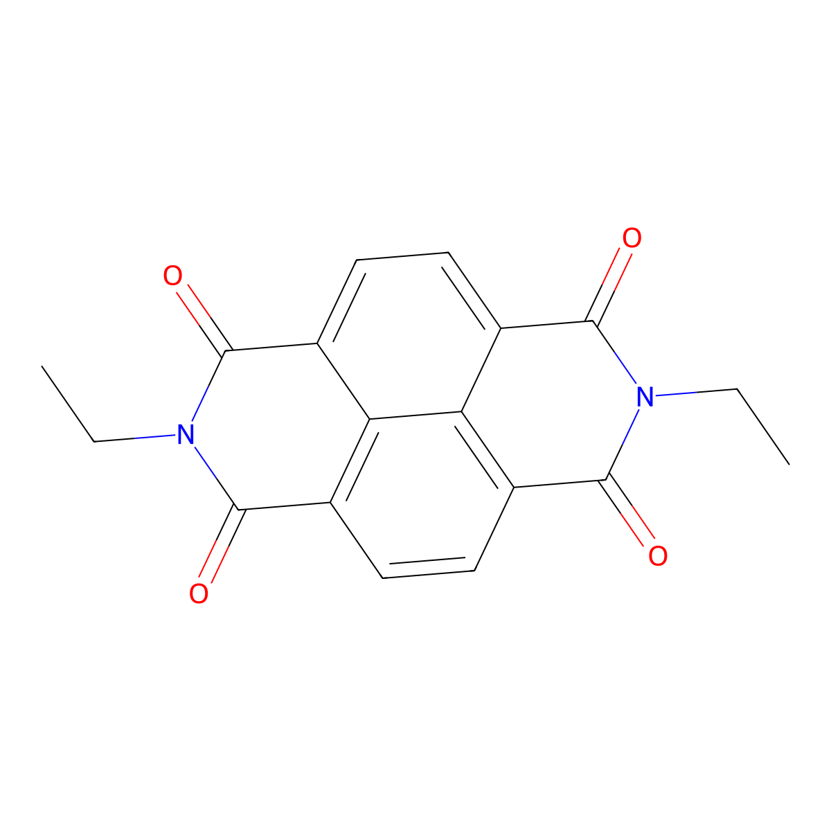 2,7-Diethylbenzo[lmn][3,8]phenanthroline-1,3,6,8(2H,7H)-tetraone molecular structure, CAS 64005-88-5