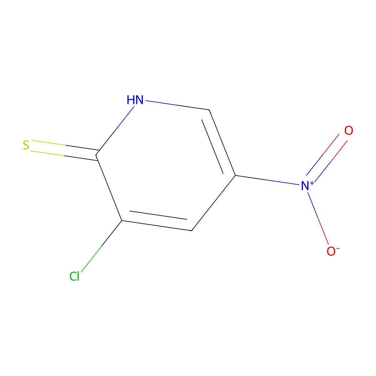 3-Chloro-5-nitropyridine-2-thiol molecular structure, CAS 64007-60-9