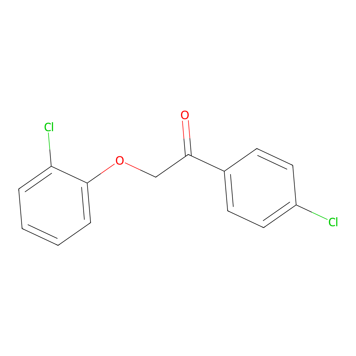 2-(2-Chlorophenoxy)-1-(4-chlorophenyl)ethan-1-one molecular structure, CAS 64009-03-6