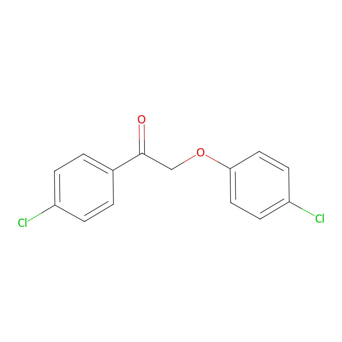 2-(4-Chlorophenoxy)-1-(4-chlorophenyl)ethan-1-one molecular structure, CAS 64009-05-8