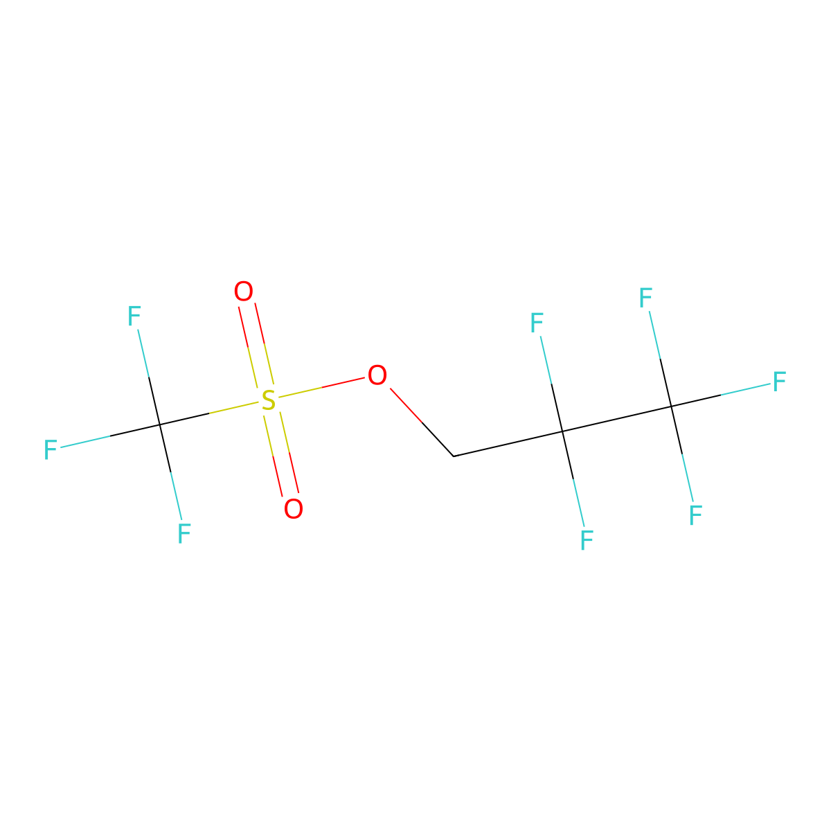 2,2,3,3,3-Pentafluoropropyl trifluoromethanesulfonate molecular structure, CAS 6401-00-9