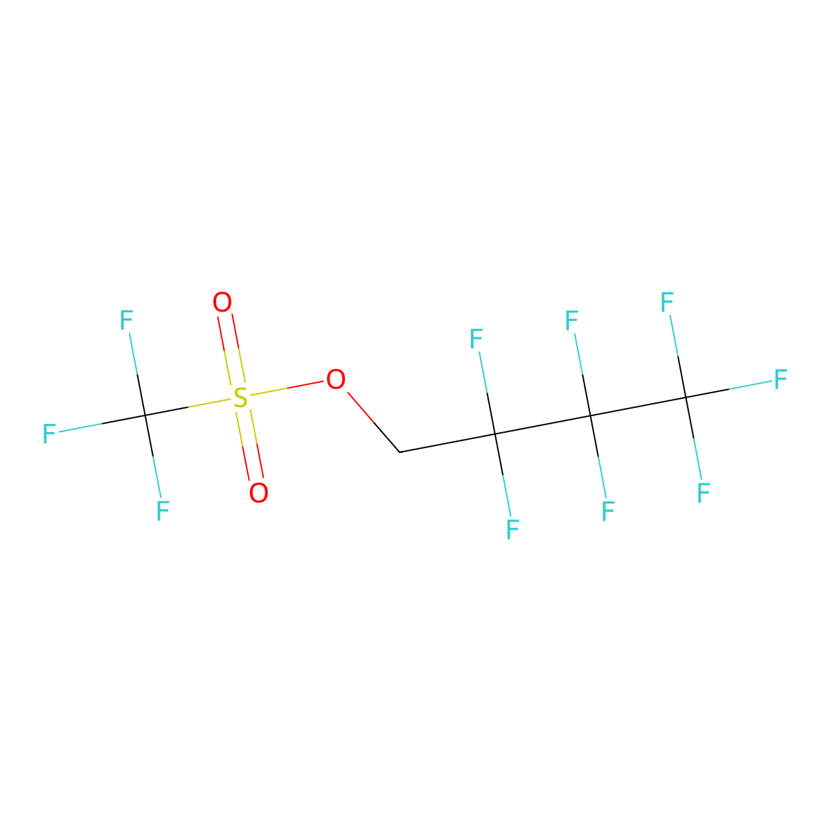 1H,1H-Heptafluorobutyl trifluoromethanesulphonate molecular structure, CAS 6401-01-0