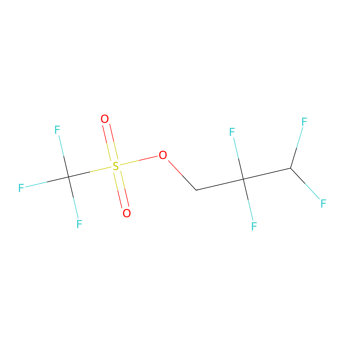 2,2,3,3-Tetrafluoropropyl trifluoromethanesulfonate molecular structure, CAS 6401-02-1