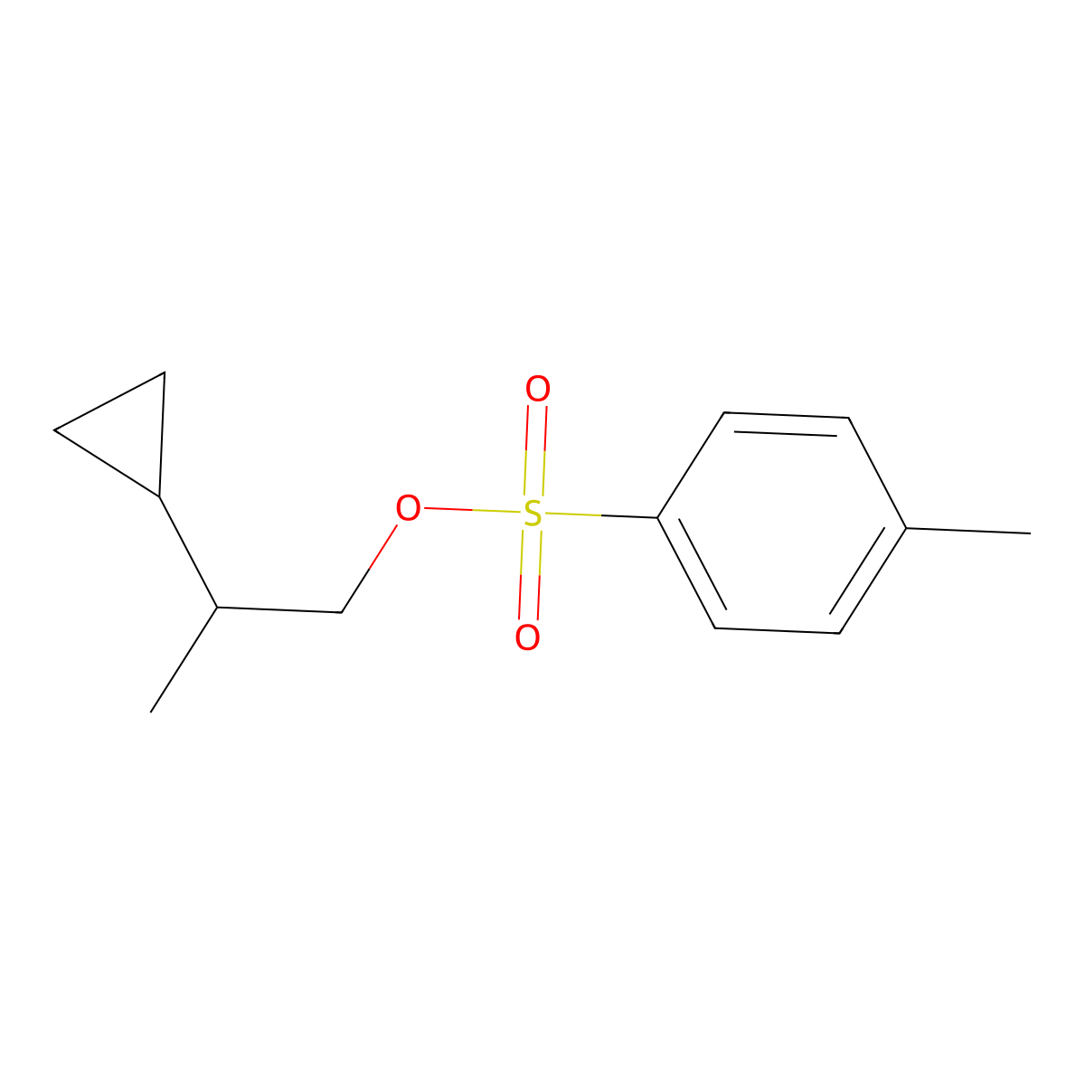 2-Cyclopropylpropyl 4-methylbenzene-1-sulfonate molecular structure, CAS 6401-04-3