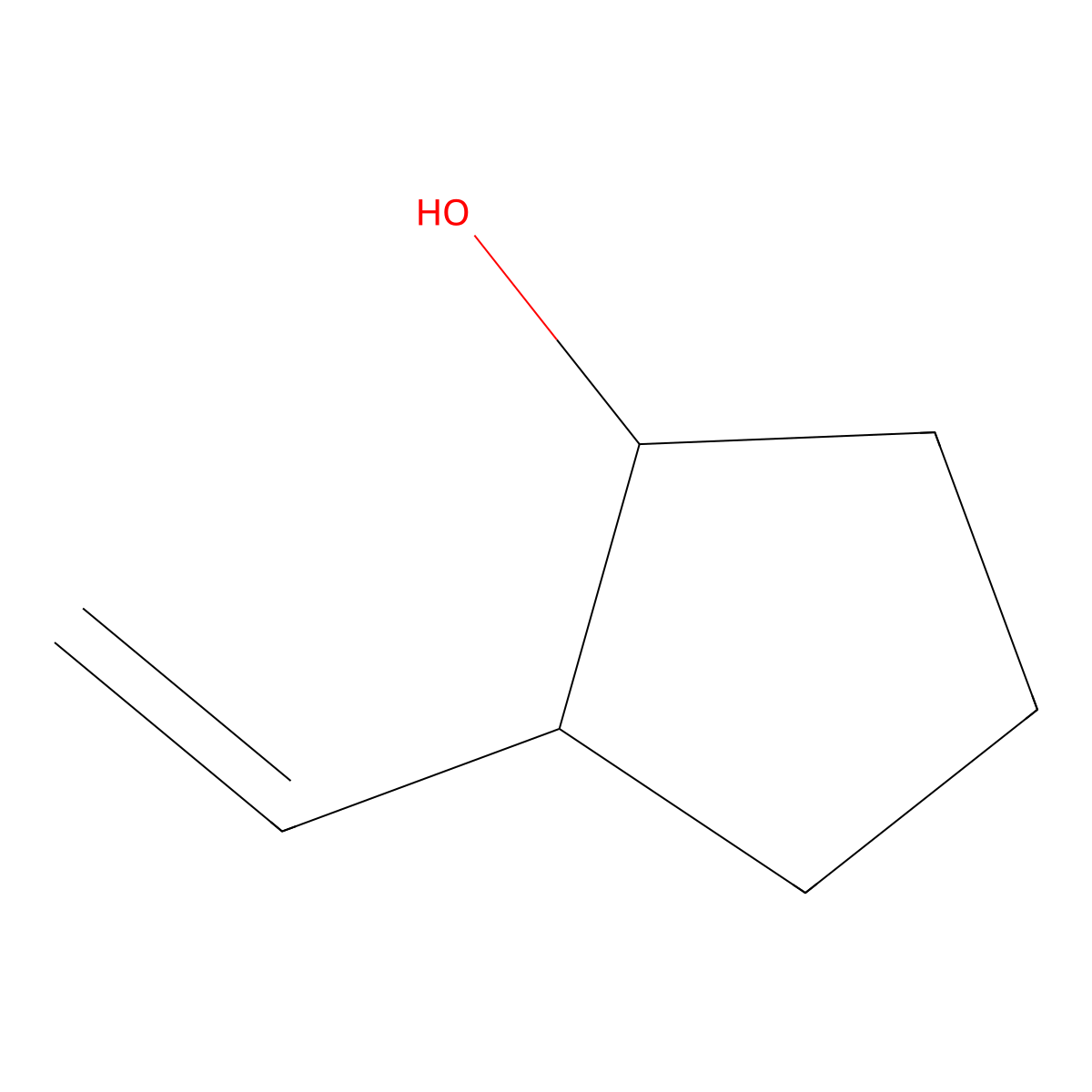 rac-(1R,2S)-2-ethenylcyclopentan-1-ol molecular structure, CAS 6401-11-2