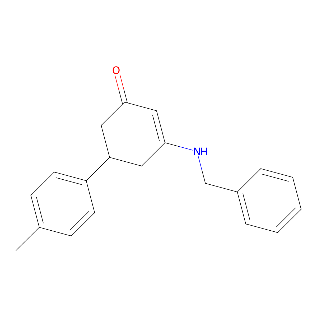 3-Benzylamino-5-p-tolyl-cyclohex-2-enone molecular structure, CAS 6401-56-5