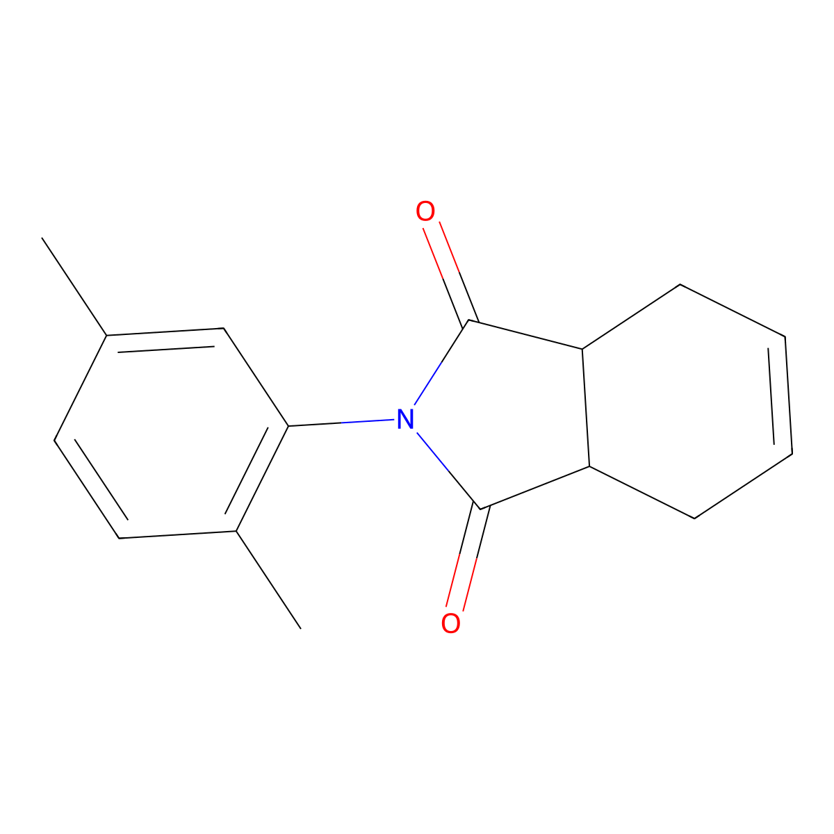 2-(2,5-dimethylphenyl)-3a,4,7,7a-tetrahydro-1H-isoindole-1,3(2H)-dione molecular structure, CAS 6401-92-9