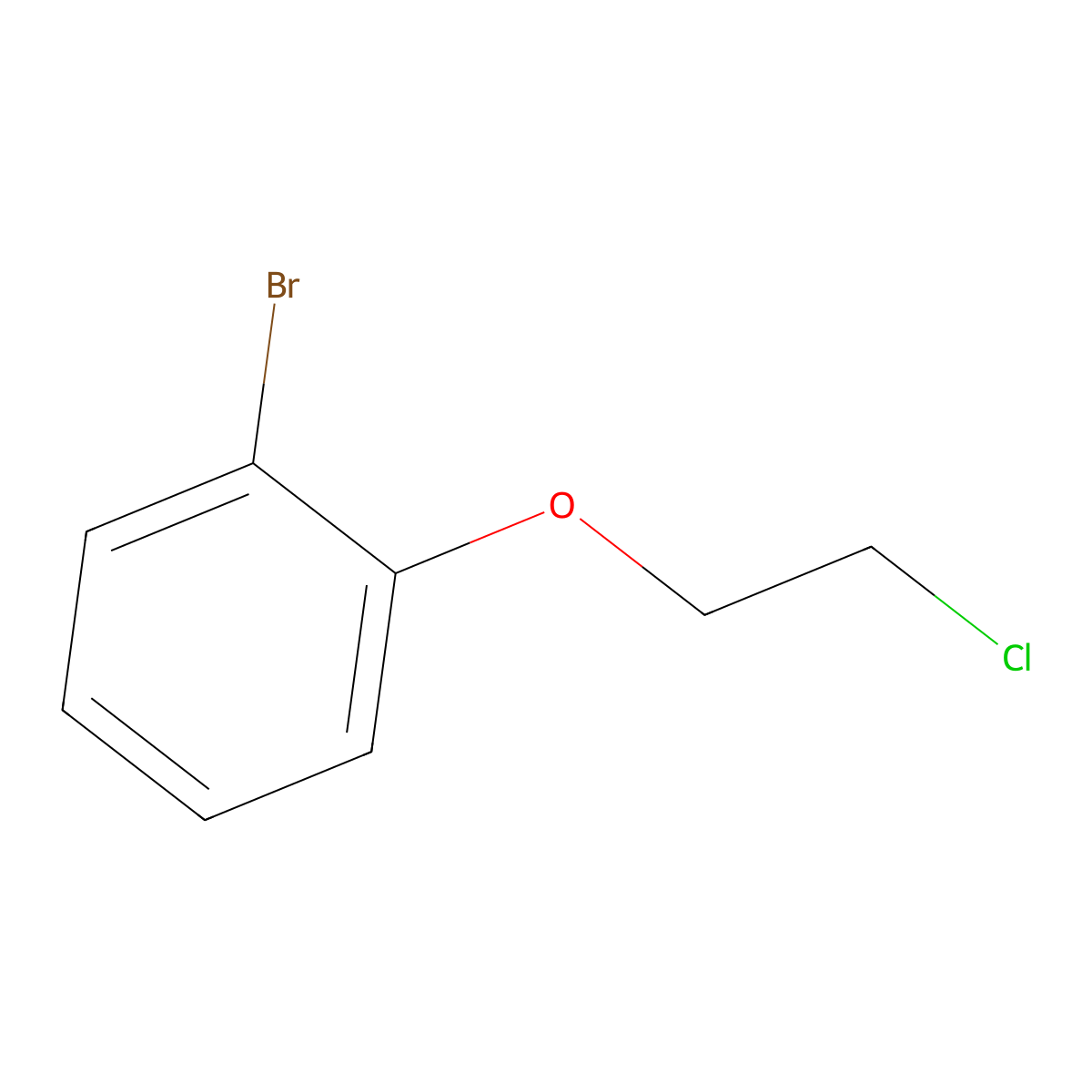 1-Bromo-2-(2-chloroethoxy)benzene molecular structure, CAS 64010-12-4
