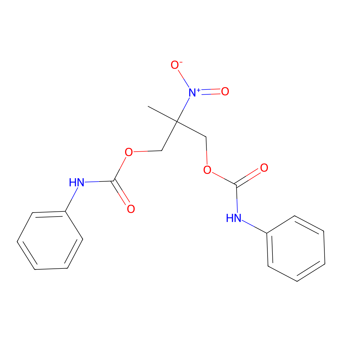 Carbamic acid, phenyl-, ester with 2-methyl-2-nitro-1,3-propanediol (2:1) molecular structure, CAS 64011-22-9