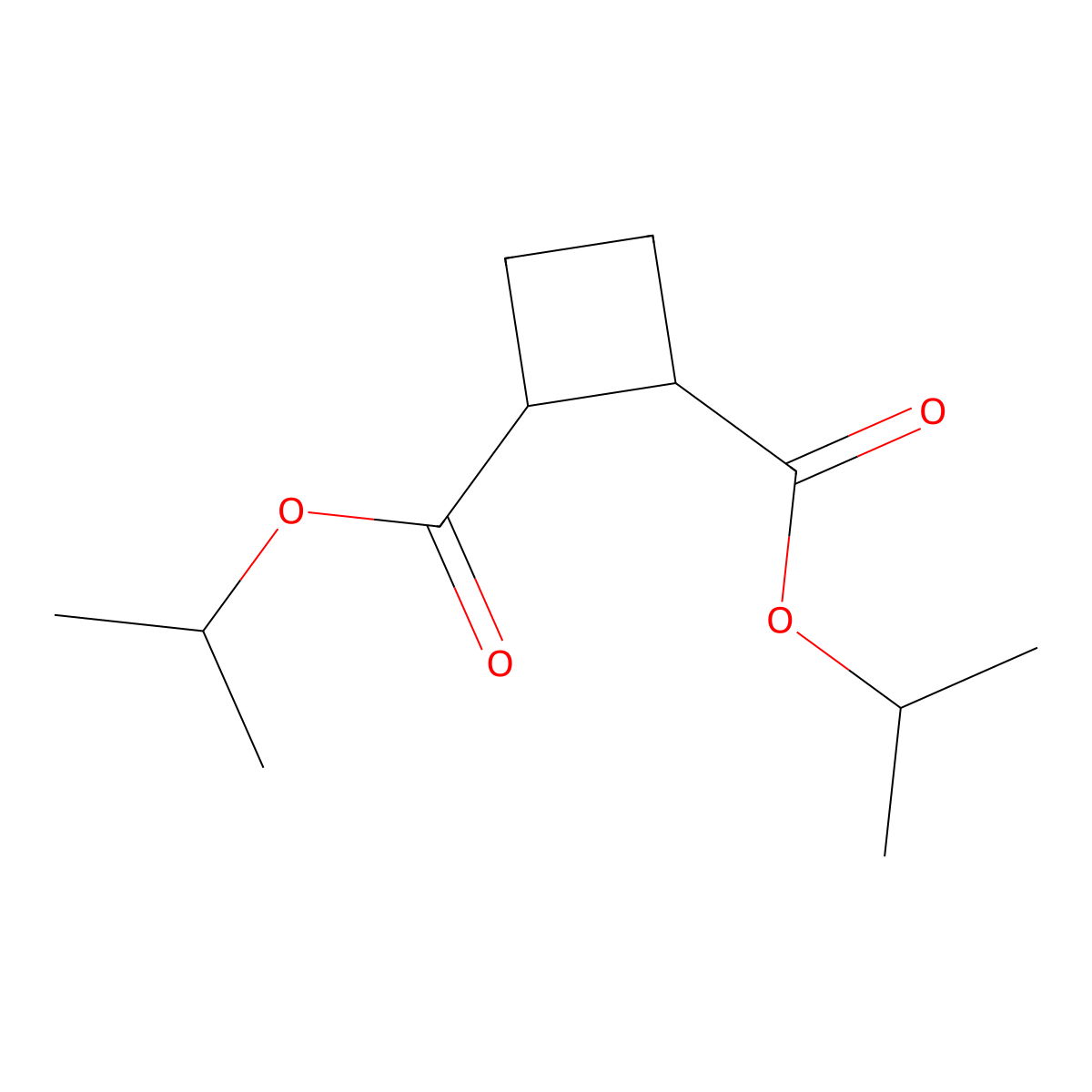 Cyclobutane-1,2-dicarboxylic acid, diisopropyl ester, (Z)- molecular structure, CAS 64011-76-3