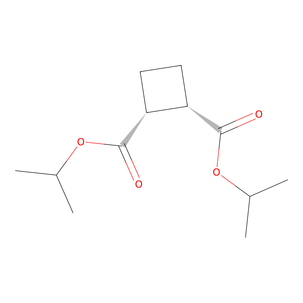 Cyclobutane-1,2-dicarboxylic acid, diisopropyl ester, (Z)- molecular structure, CAS 64011-76-3