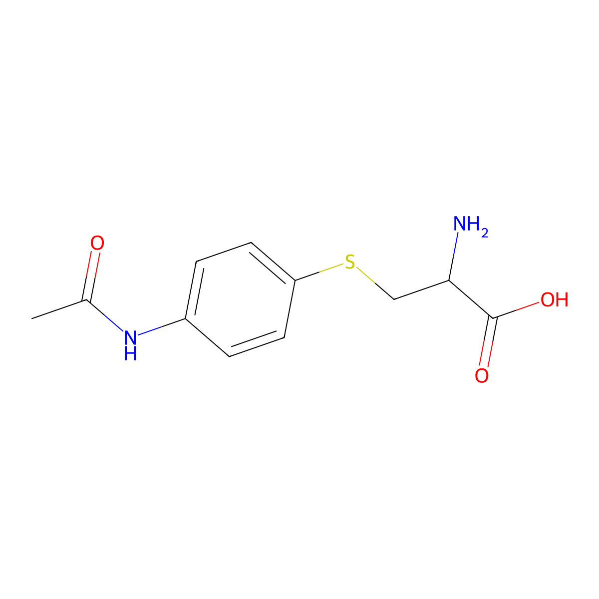 Acetaminophen-cysteine molecular structure, CAS 64014-06-8