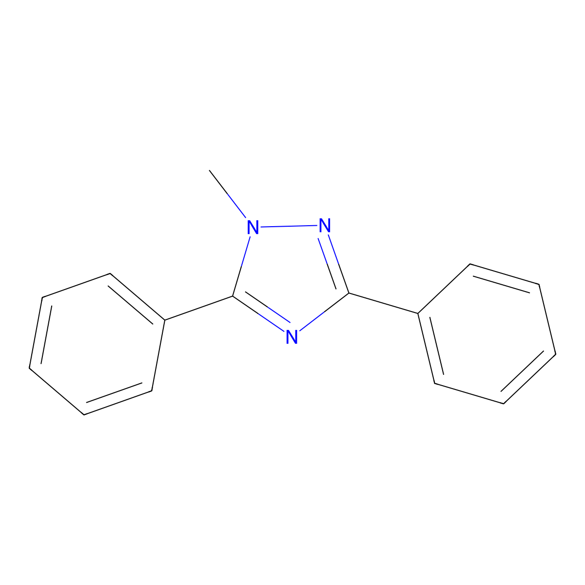 1H-1,2,4-Triazole, 1-methyl-3,5-diphenyl- molecular structure, CAS 64017-21-6