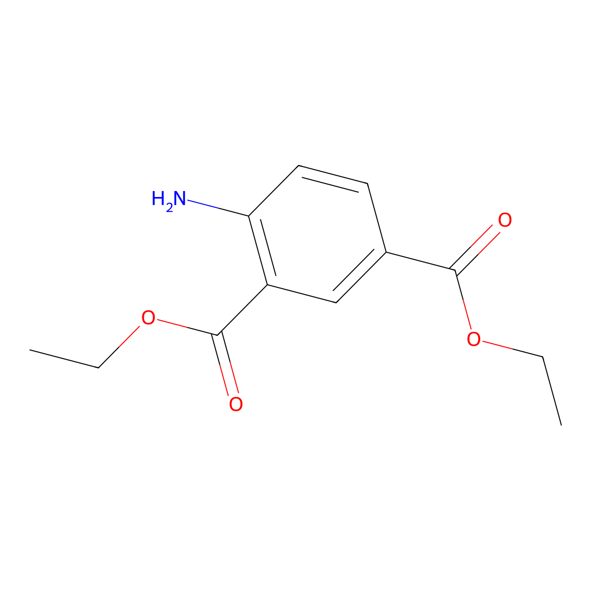 Diethyl 4-aminoisophthalate molecular structure, CAS 64018-94-6