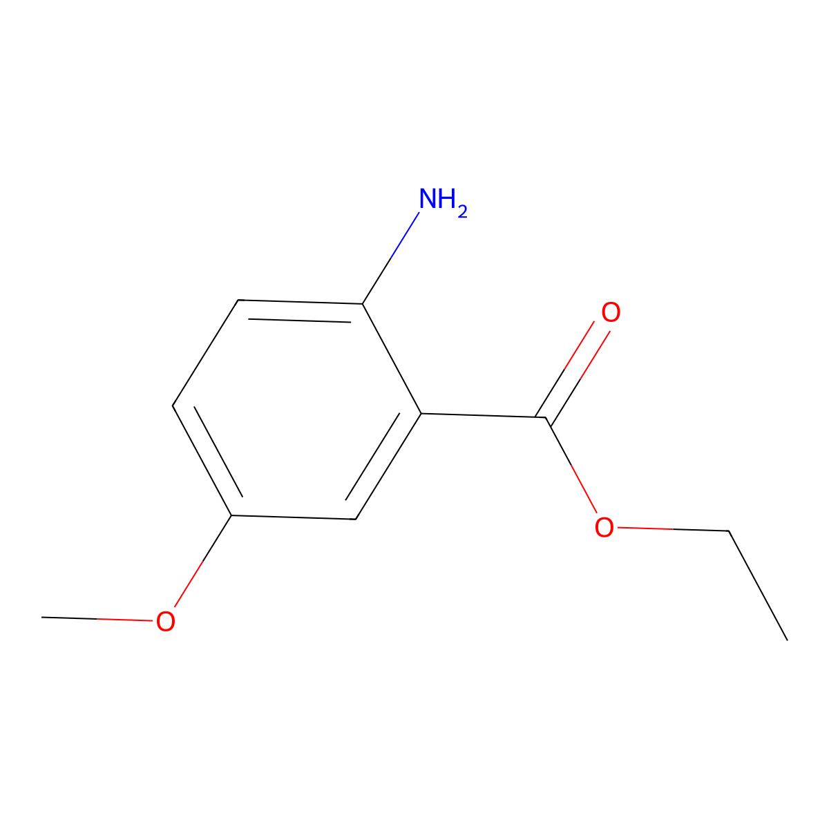 Ethyl 2-amino-5-methoxybenzoate molecular structure, CAS 64018-98-0