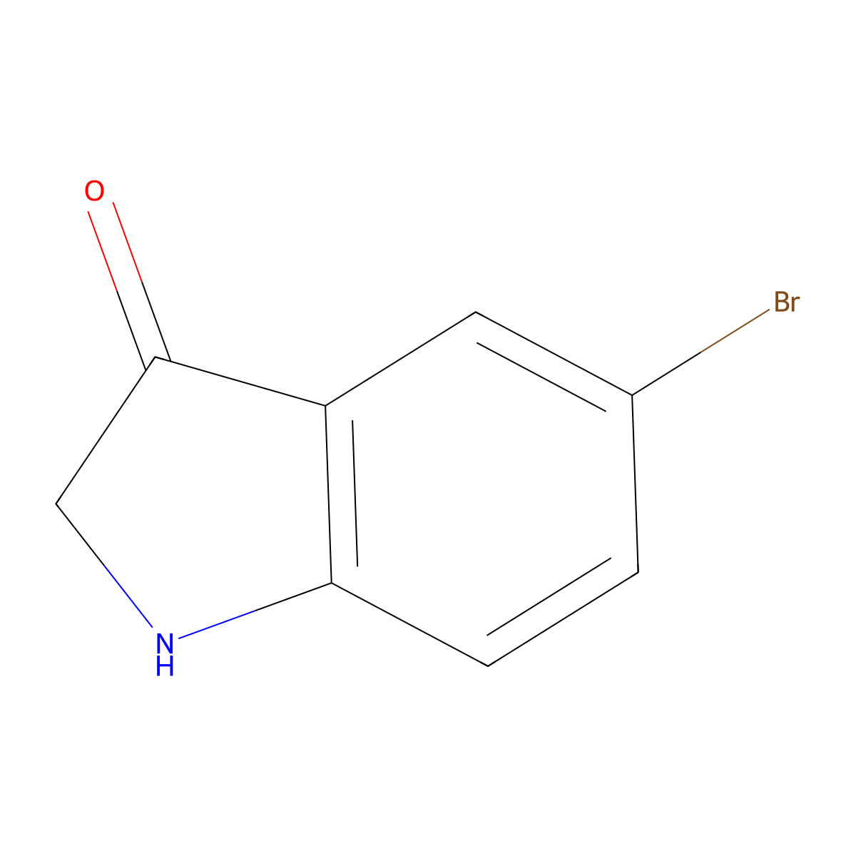 5-Bromo-1,2-dihydro-indol-3-one molecular structure, CAS 6402-02-4