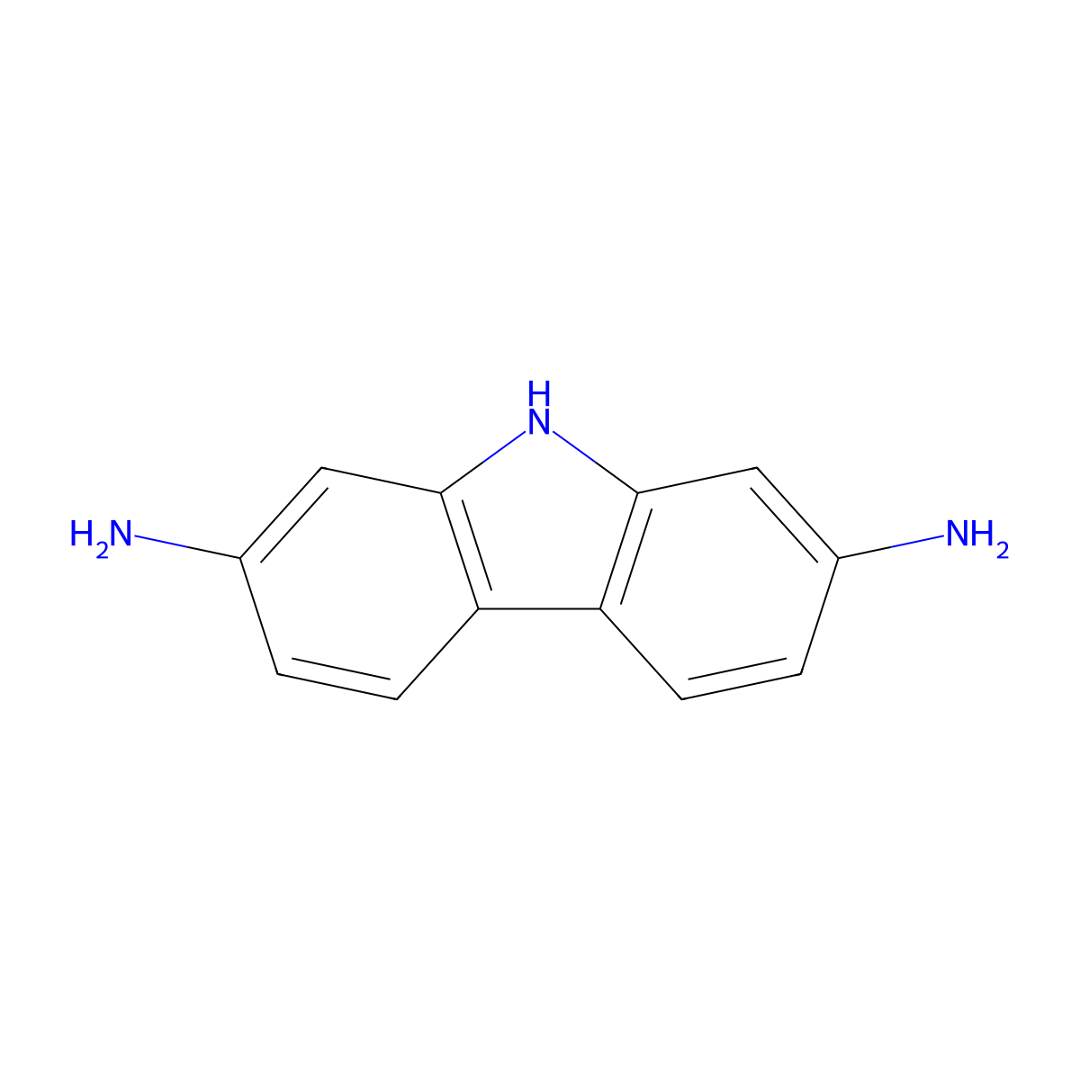 9H-carbazole-2,7-diamine molecular structure, CAS 6402-13-7