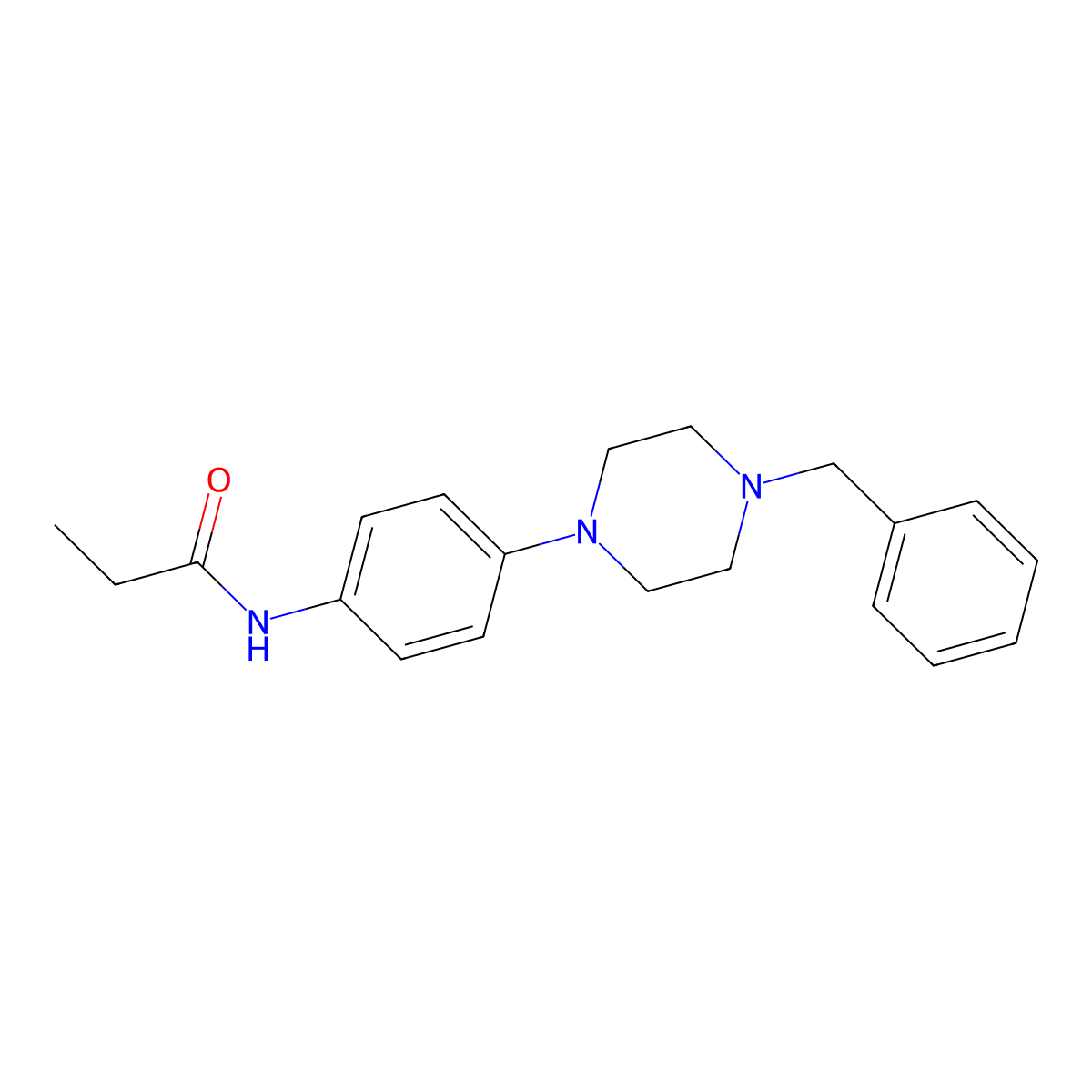 N-[4-(4-benzylpiperazin-1-yl)phenyl]propanamide molecular structure, CAS 640239-46-9