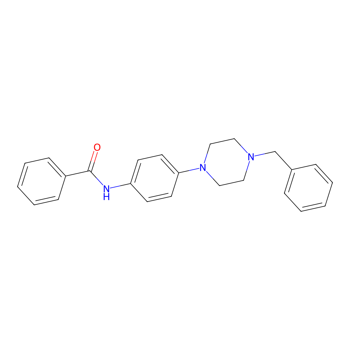 N-[4-(4-benzylpiperazin-1-yl)phenyl]benzamide molecular structure, CAS 640239-68-5