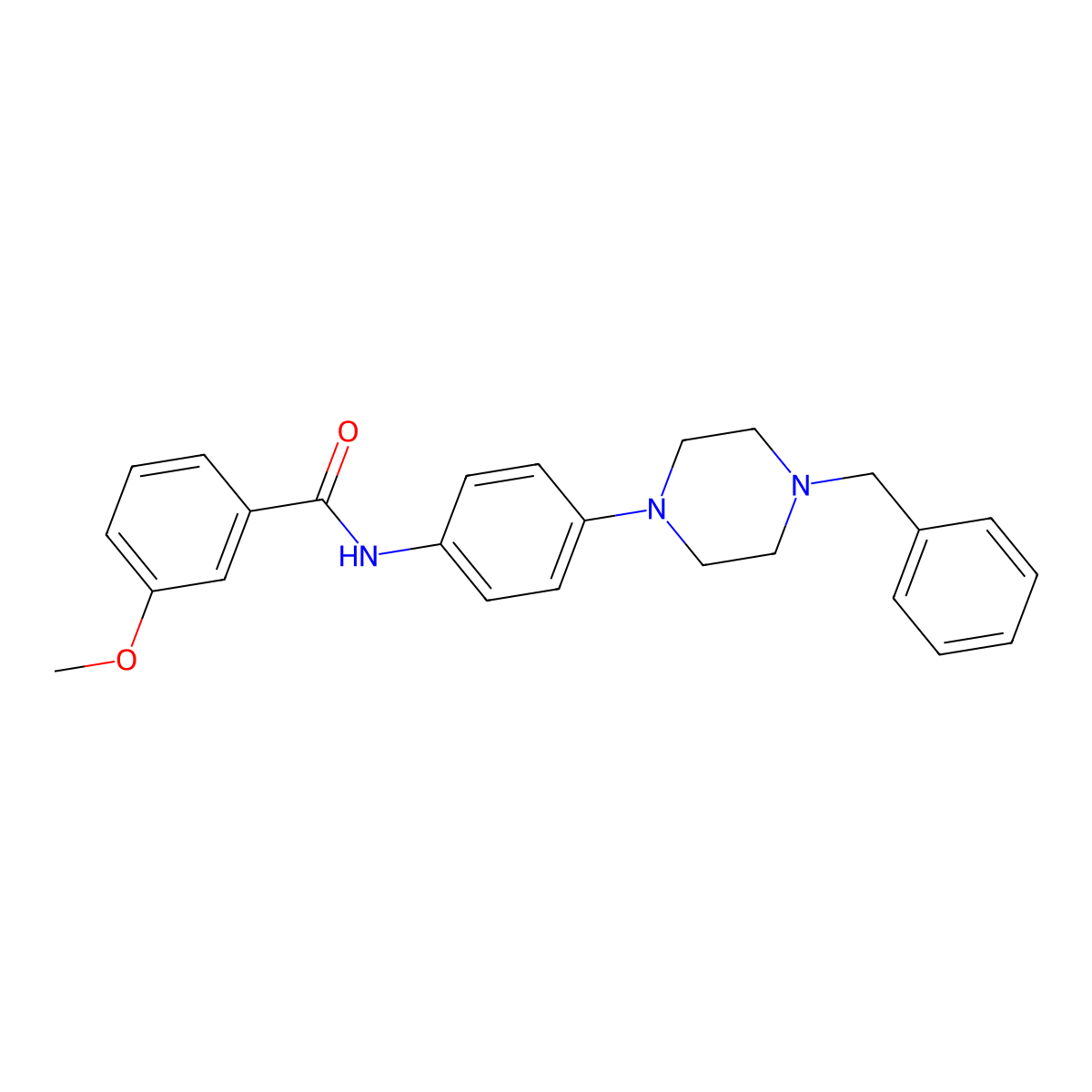 N-[4-(4-benzylpiperazin-1-yl)phenyl]-3-methoxybenzamide molecular structure, CAS 640239-77-6